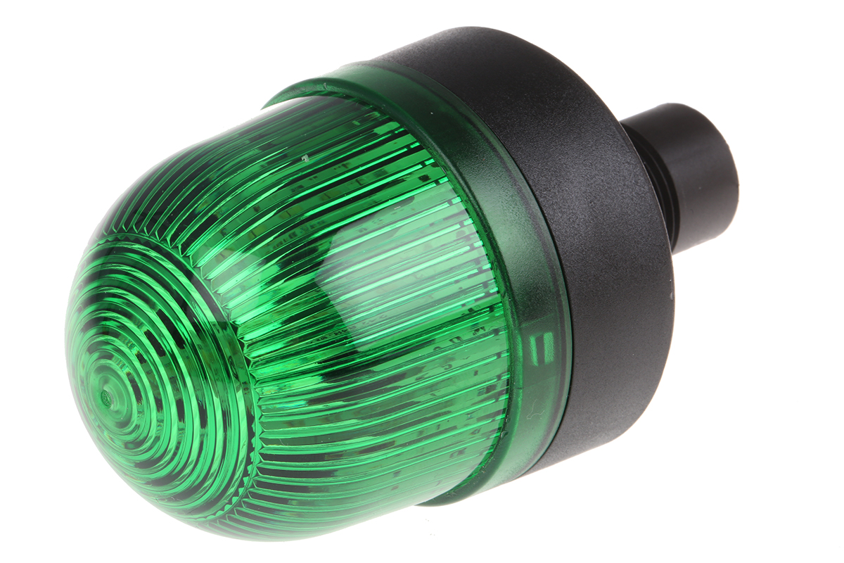 Werma EM 207 Series Green Steady Beacon, 24 V ac/dc, Panel Mount, LED Bulb, IP65