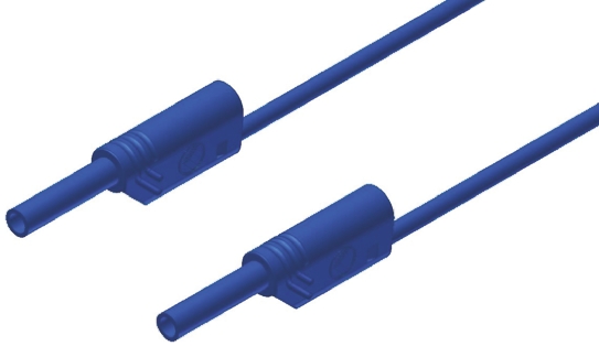 Hirschmann Test & Measurement 2 mm Connector Test Lead, 10A, 1000V ac/dc, Blue, 1m Lead Length