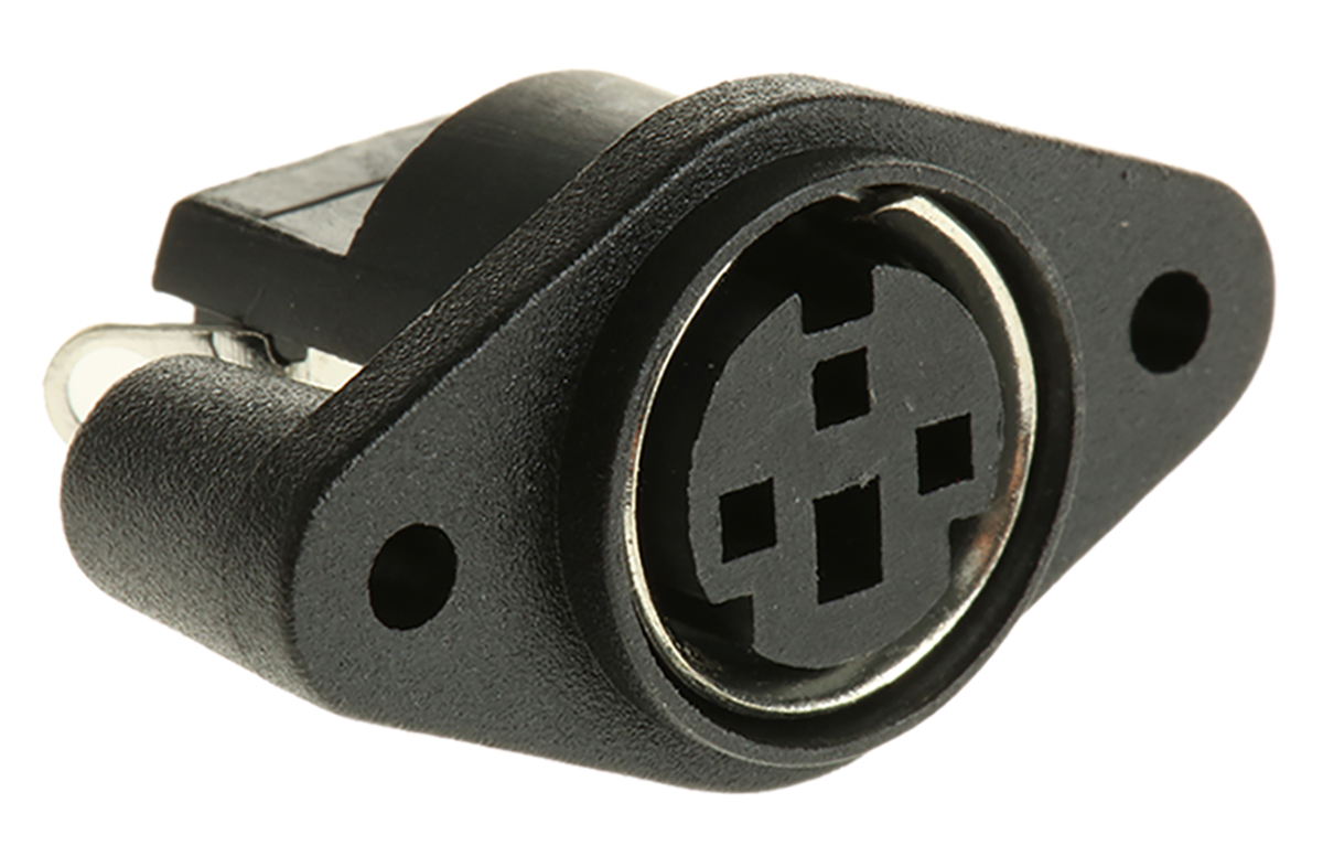 RS PRO 3 Pole Miniature Din Socket, 1A, 100 V ac, Female, Panel Mount