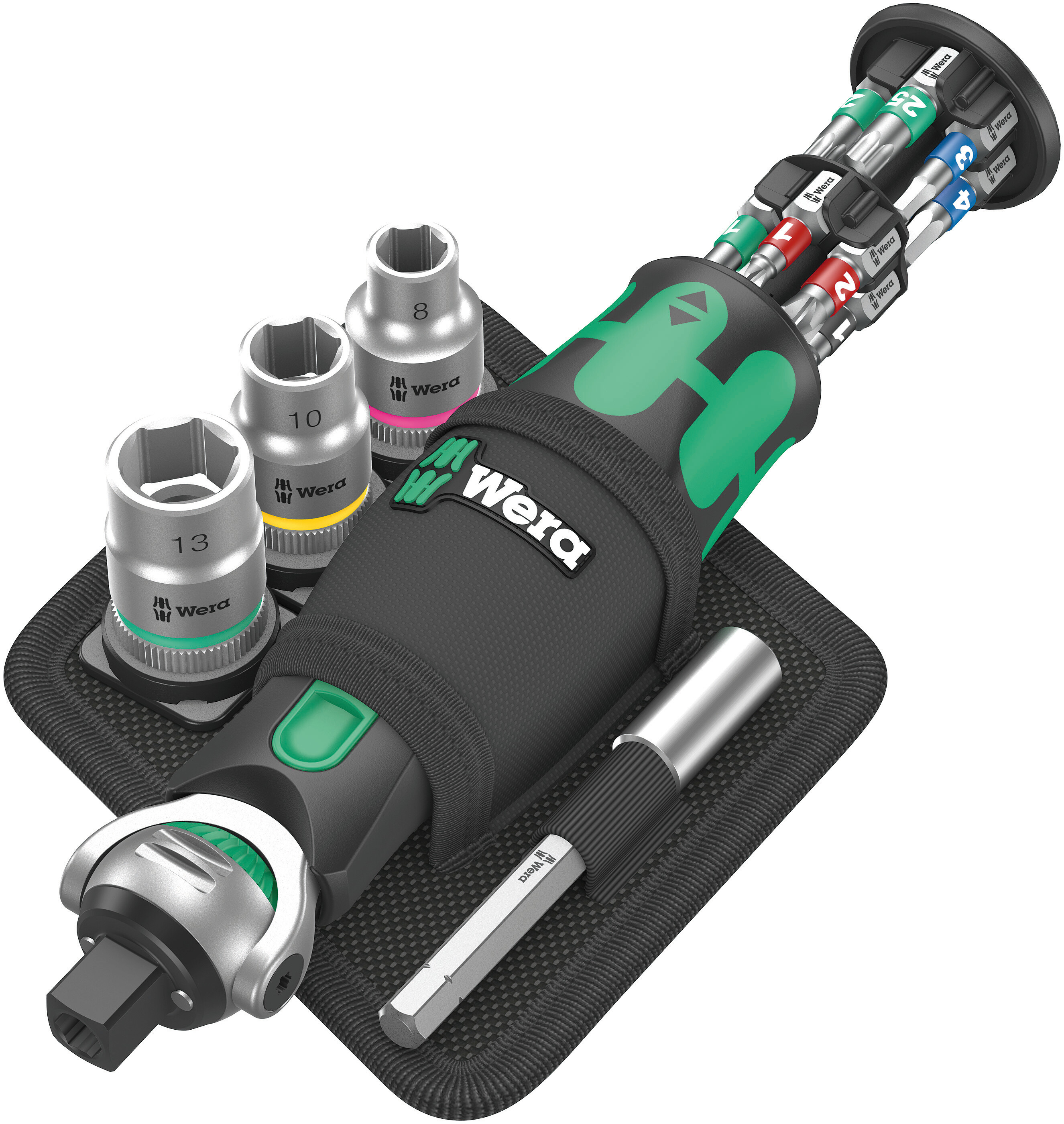 Wera 1/4 Hexagon Allen Hexagon Ratchet Screwdriver, 25 length