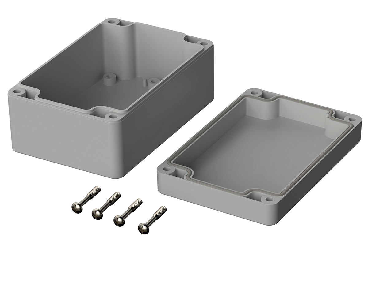 Bopla Euromas Series Light Grey Polycarbonate V0 Enclosure, IP66, IK07, Light Grey Lid, 120 x 80 x 55mm