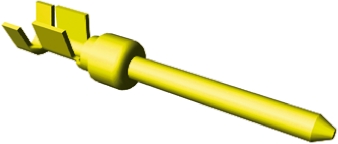 TE Connectivity, AMPLIMITE HDP-20 Series, size 20 Male Crimp D-sub Connector Contact, Gold, 24 → 20 AWG