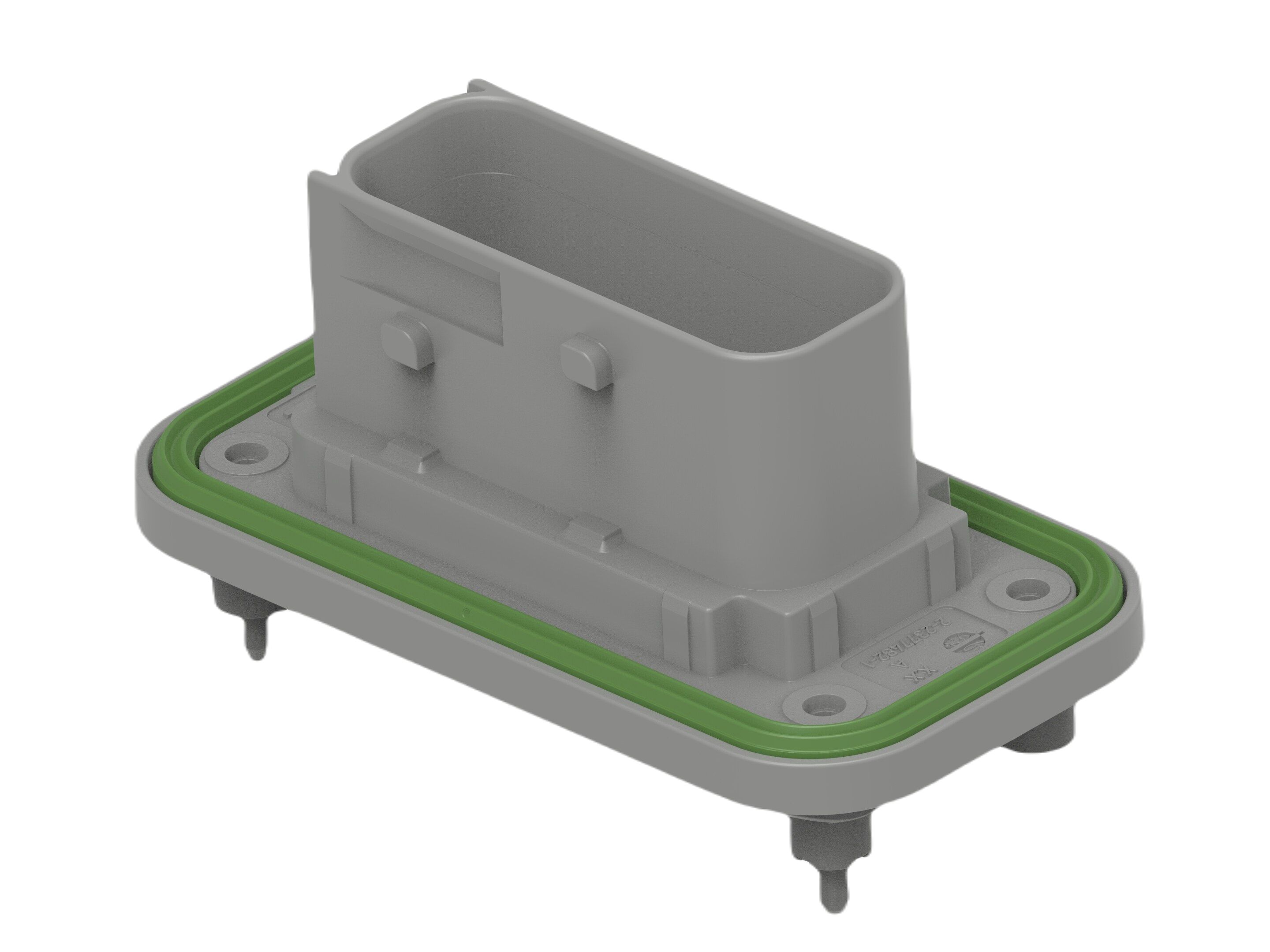 TE Connectivity 2-23774 Series Vertical Panel PCB Header, 18 Contact(s), 6 mm Pitch, 2 Row, Shrouded