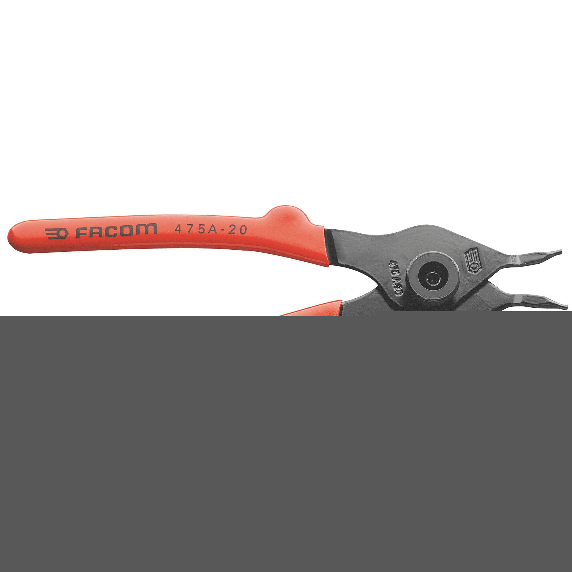 Facom 475A.15 Circlip Pliers, 150 mm Overall, Bent Tip