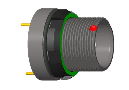 Amphenol NEXUS Technologies Industrial Circular Connector, 9 Contacts, Panel, Socket, Female, IP68, IP69K, GC0WAM Series