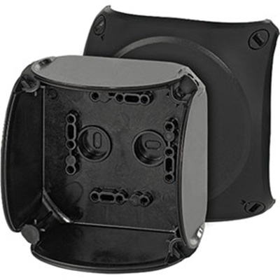 HENSEL KF Series Black Polycarbonate Junction Box, IP66, IP67, IP69, 70 x 104 x104mm