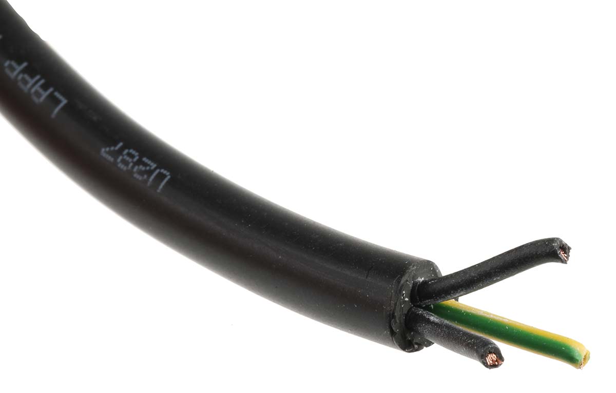 Lapp ÖLFLEX CLASSIC 110 Control Cable, 3 Cores, 0.75 mm² CSA 18 AWG, Unscreened, 50 m, Black Polyvinyl Chloride Sheath