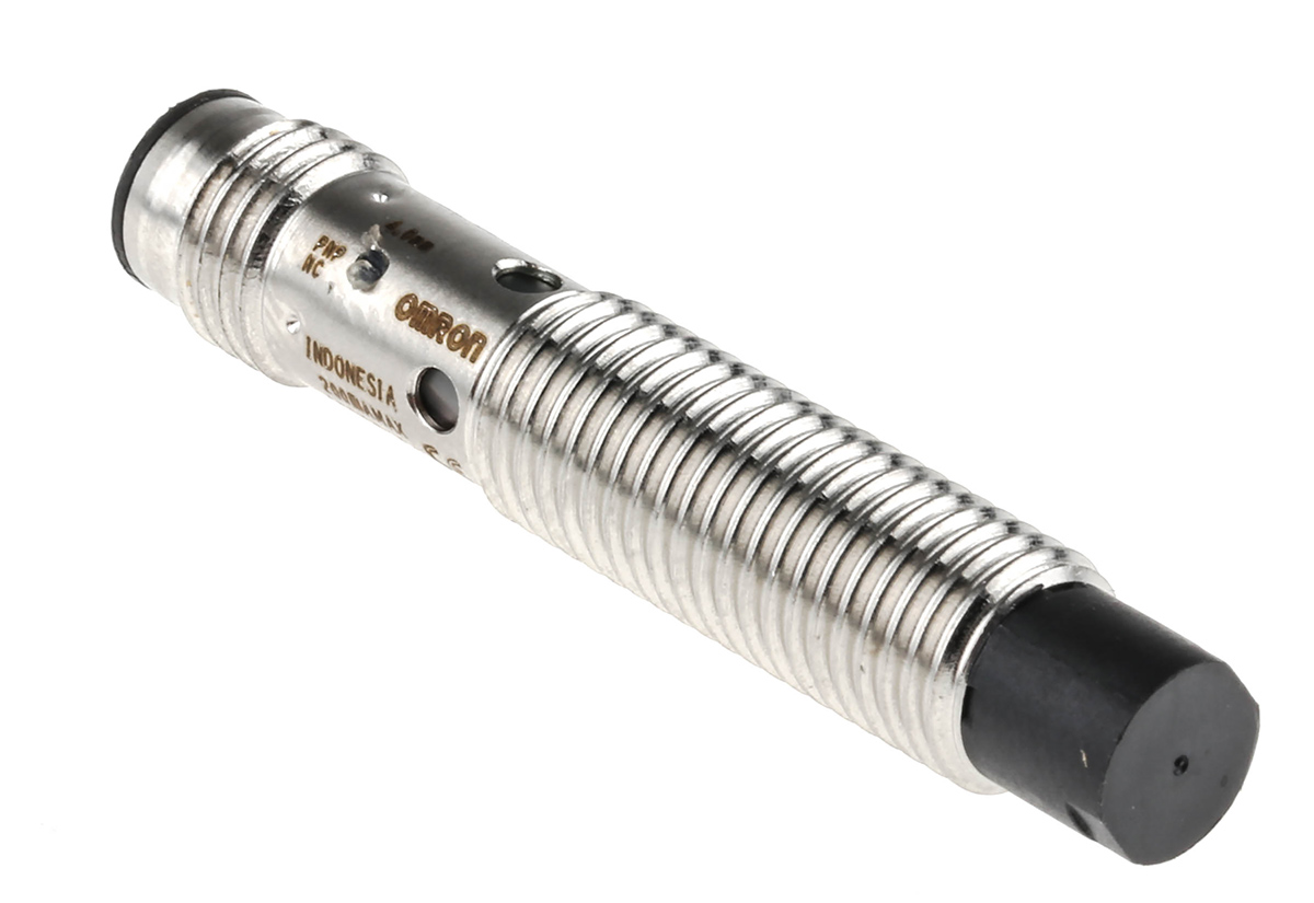 Omron Inductive Threaded Barrel Proximity Sensor, M8, 4 mm Detection, PNP NC, 12 → 24 V dc
