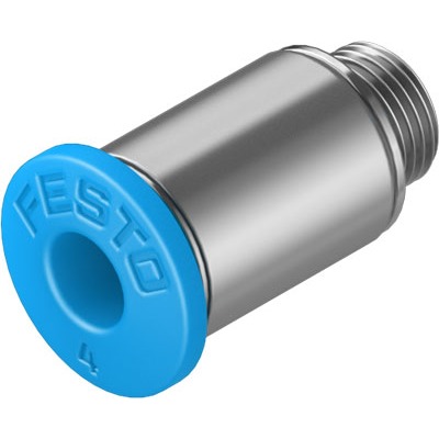 Festo QSM Series Push-in Fitting, M5 Male to Push In 1/8 in, Threaded-to-Tube Connection Style, 183749