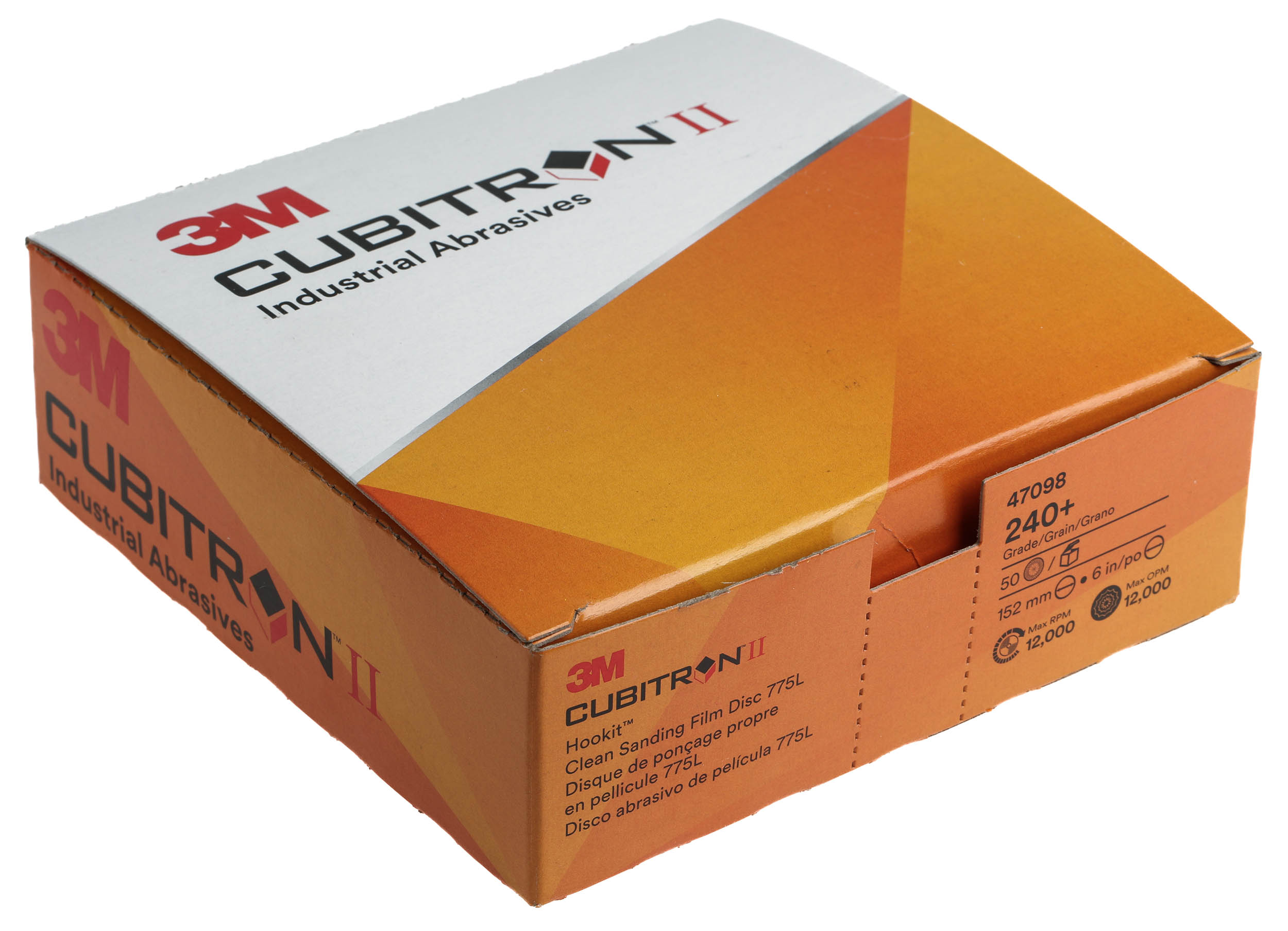 3M Cubitron II Ceramic Sanding Disc, 150mm, 240+ Grade, P240 Grit, 50 in pack
