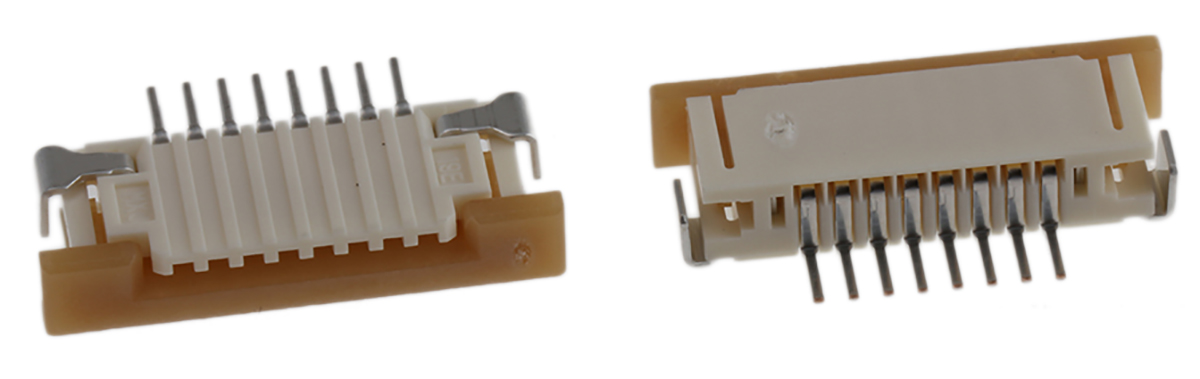 Molex, Easy-On, 52271 1mm Pitch 8 Way Right Angle Female FPC Connector, ZIF Bottom Contact