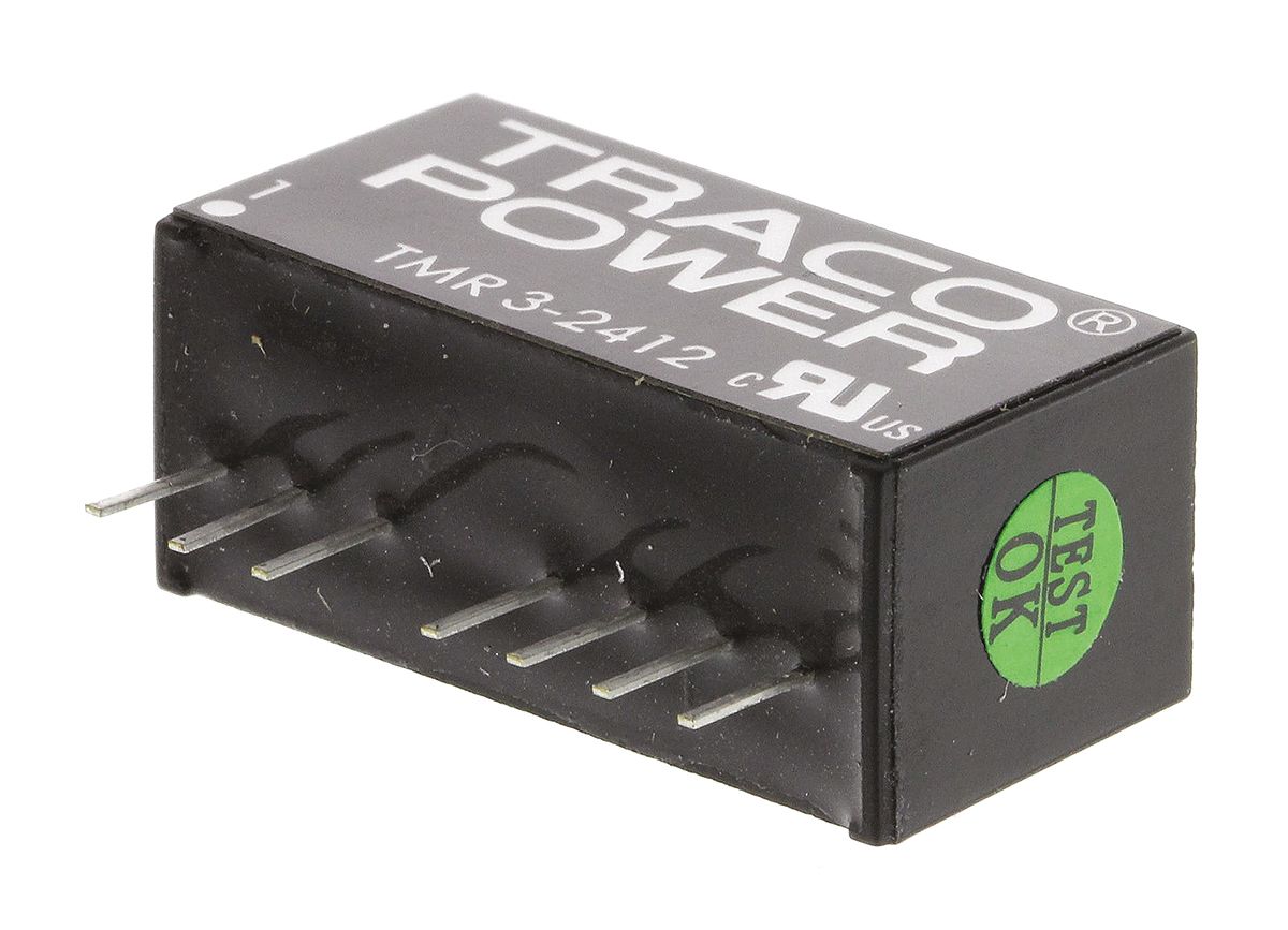 TRACOPOWER TMR 3 DC-DC Converter, 12V dc/ 250mA Output, 18 → 36 V dc Input, 3W, Through Hole, +85°C Max Temp