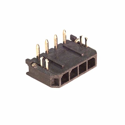 Molex 43650 Series Right Angle PCB Header, 4 Contact(s), 3 mm Pitch, 1 Row, Shrouded