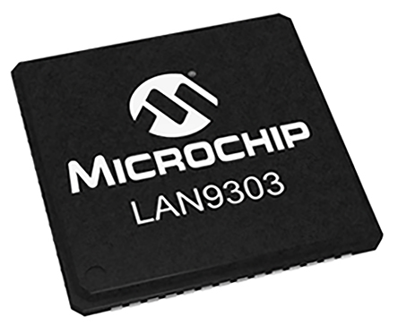 Microchip LAN9303I-ABZJ, Ethernet Switch IC, 200Mbps MII,RMII, Turbo MII, 3.3 V, 56-Pin QFN
