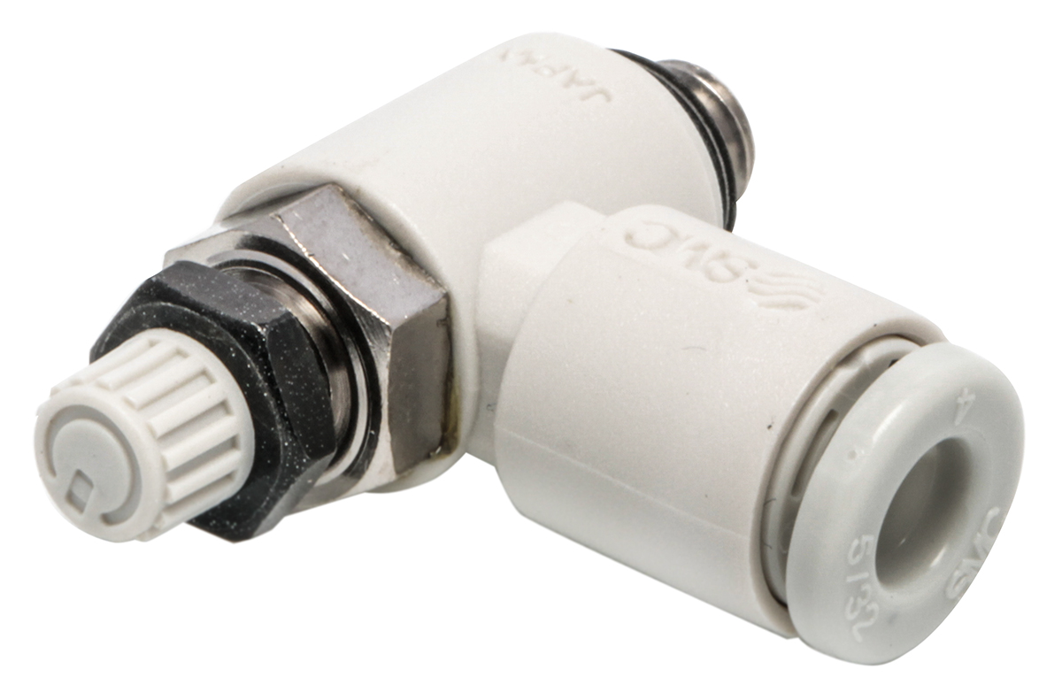 SMC AS Series Threaded Speed Controller, 4mm Tube Inlet Port x 4mm Tube Outlet Port
