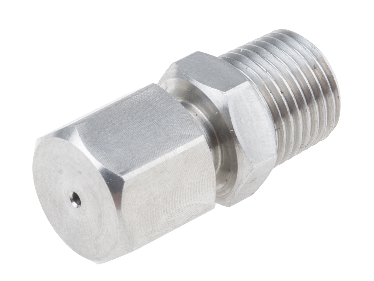 RS PRO 1/8 NPT Compression Fitting for Use with Thermocouple or PRT Probe, 1mm Probe, RoHS Compliant Standard