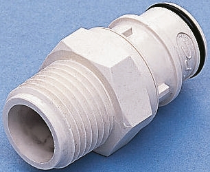 Colder Products Hose Connector, Straight Threaded Coupling, BSPT 3/8in, 8.6 bar