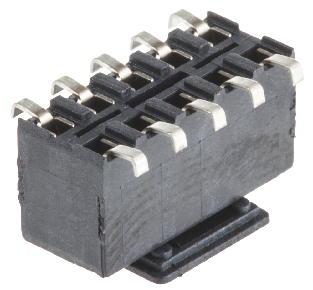 TE Connectivity AMPMODU HV100 Series Straight Surface Mount PCB Socket, 10-Contact, 2-Row, 2.54mm Pitch, Solder