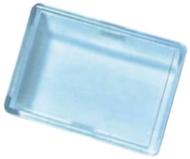 Panel Mount Indicator Lens Rectangle Style, Clear, 24mm Long