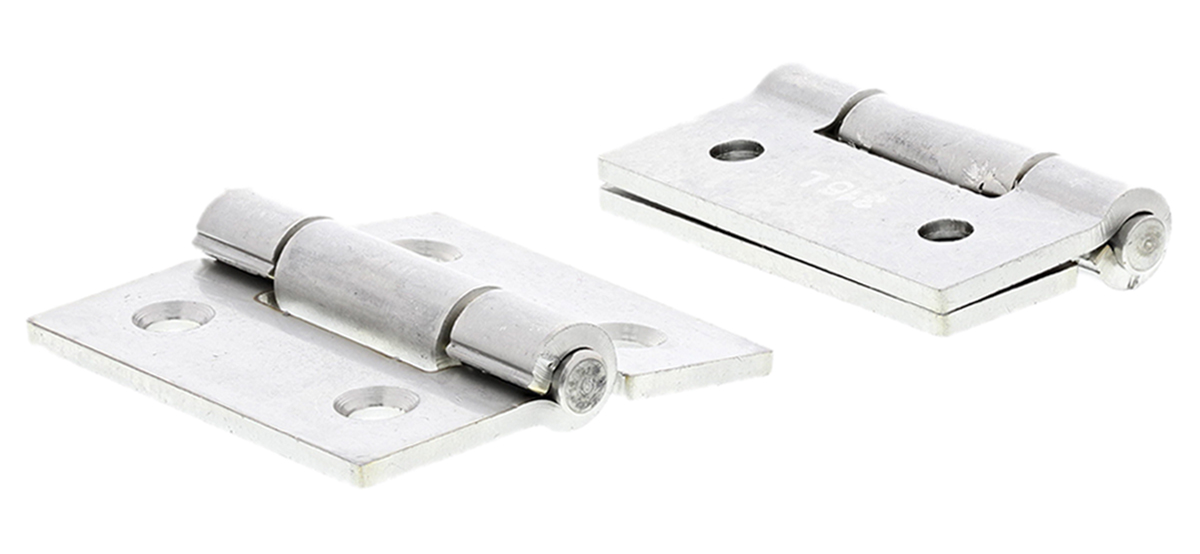 Pinet Stainless Steel Butt Hinge, Screw Fixing, 40mm x 40mm x 2mm