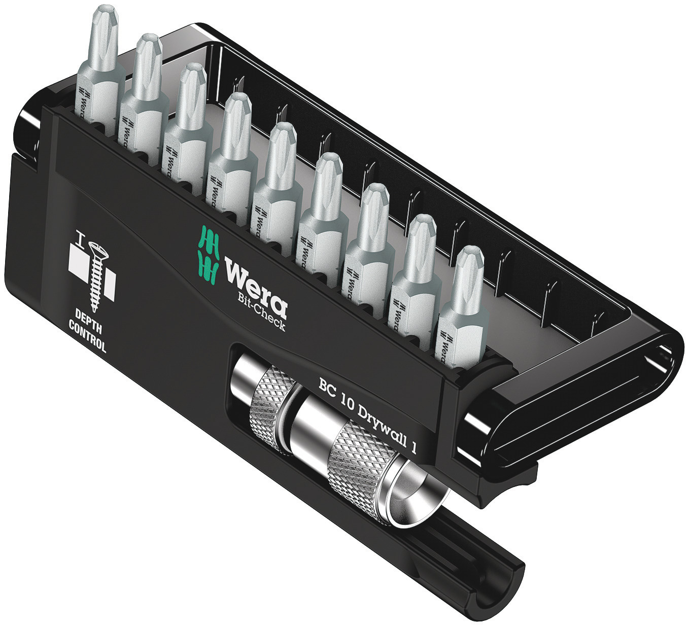 Wera Driver Bit Set 10 Pieces, Hexagon, Phillips