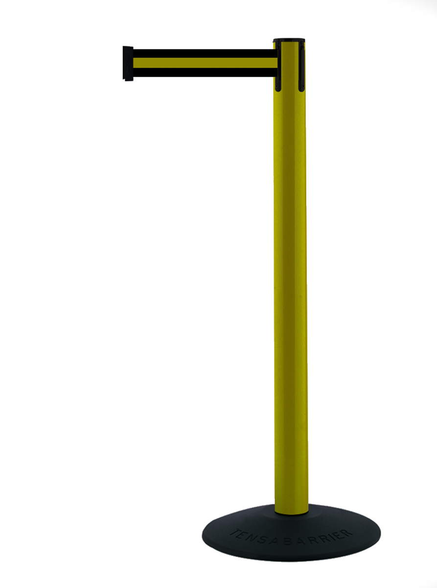 Tensator Black & Yellow Plastic Retractable Barrier, 2.3m, Yellow/Black Tape
