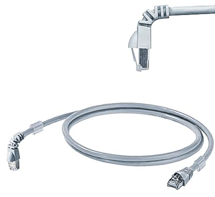 Weidmuller, 10m Cat6, Grey RJ45 to Male RJ45 Male, S/FTP Shielded, Terminated LSZH Sheath