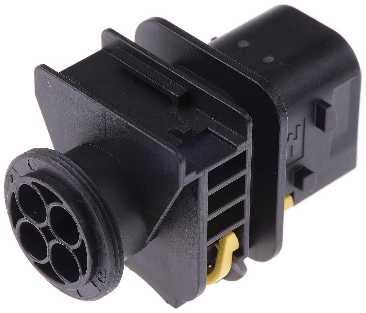 TE Connectivity, HDSCS Automotive Connector Plug Black Cable Mount 4 Way 1-1703818-1