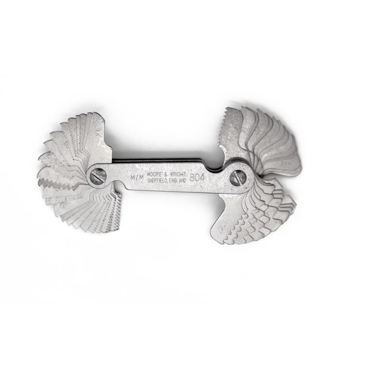 Moore & Wright, 49 Blades Thread Pitch Gauge, Whitworth/Metric thread type