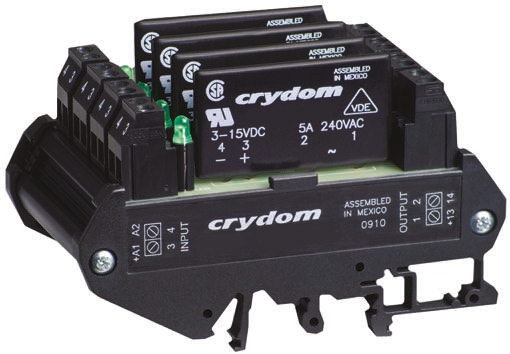 Sensata Crydom DRA4 CX Series Solid State Interface Relay, 32 V dc Control, 5 A rms Load, DIN Rail Mount