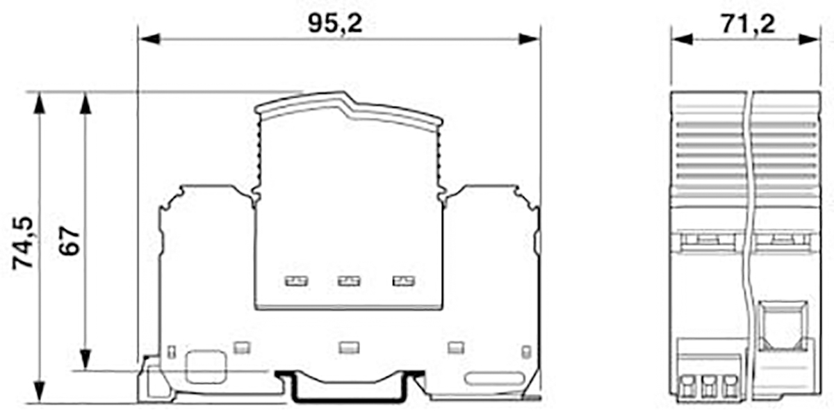 Phoenix Contact 1 Phase Surge Protector, 1.8kV, DIN Rail Mount