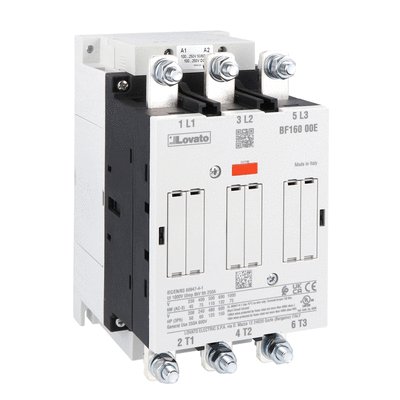 Lovato BF16 BF160 Contactor, 100-250 V ac/dc Coil, 3-Pole, 160 A, 90 kw, 1 kV