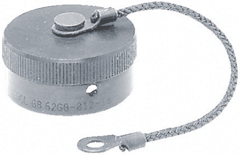 Amphenol Limited 62GB MIL-DTL-26482 Socket Dust Cap, Shell Size 10, with Nickel Finish, Aluminium