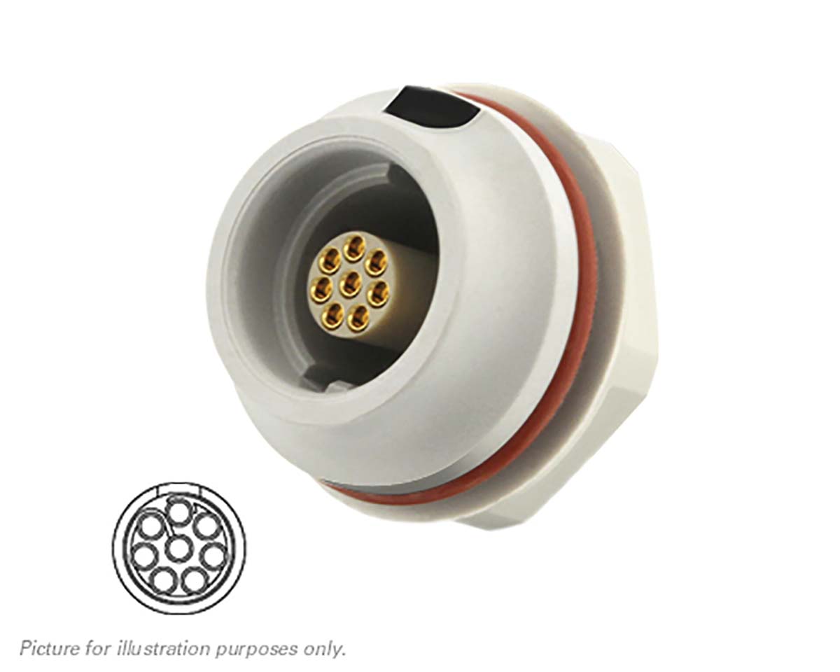 Souriau Sunbank by Eaton Circular Connector, 8 Contacts, Front, Standard Connector, Socket, Female, IP68, JMX Series
