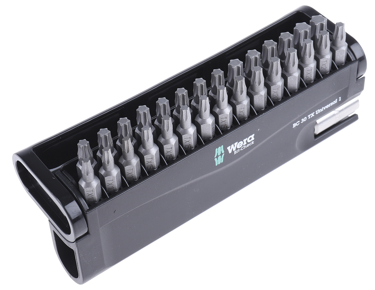 Wera Impact Bit Set 30 Pieces, Hexagon, Torx