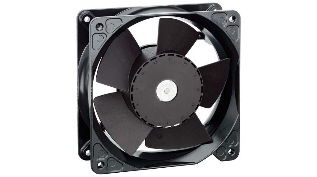 ebm-papst Axial Fan, 24 V dc, dc Operation, 227m³/h, 2.5 → 15.3W, 545mA Max, 119 x 119 x 38mm
