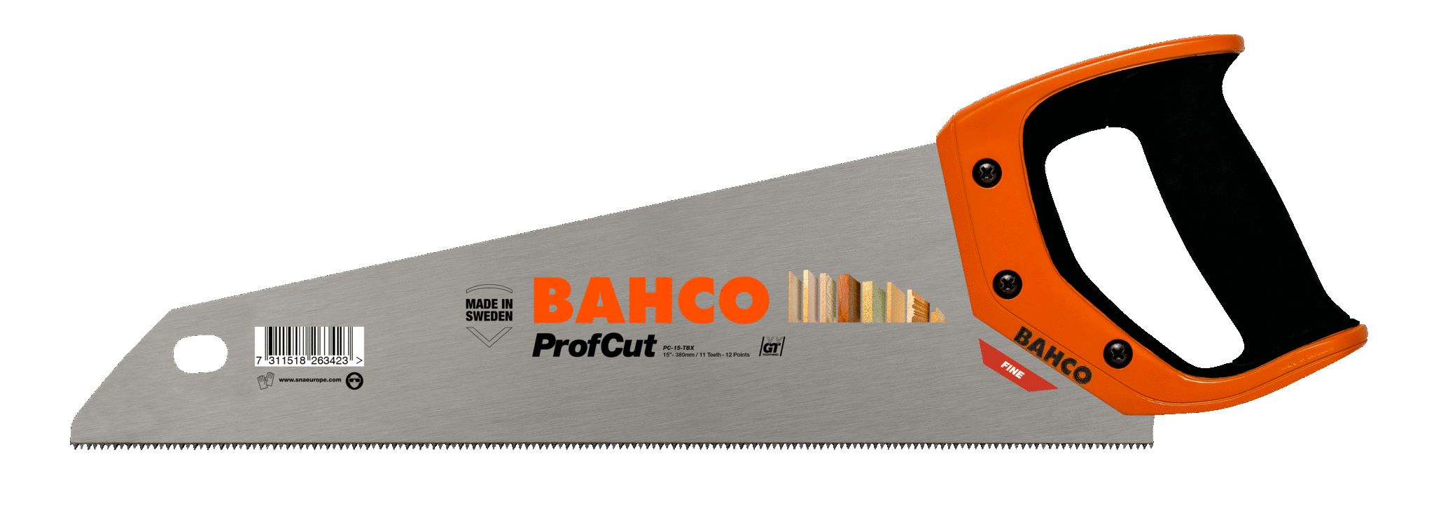 Bahco 375 mm Hand Saw, 11 or 12 TPI