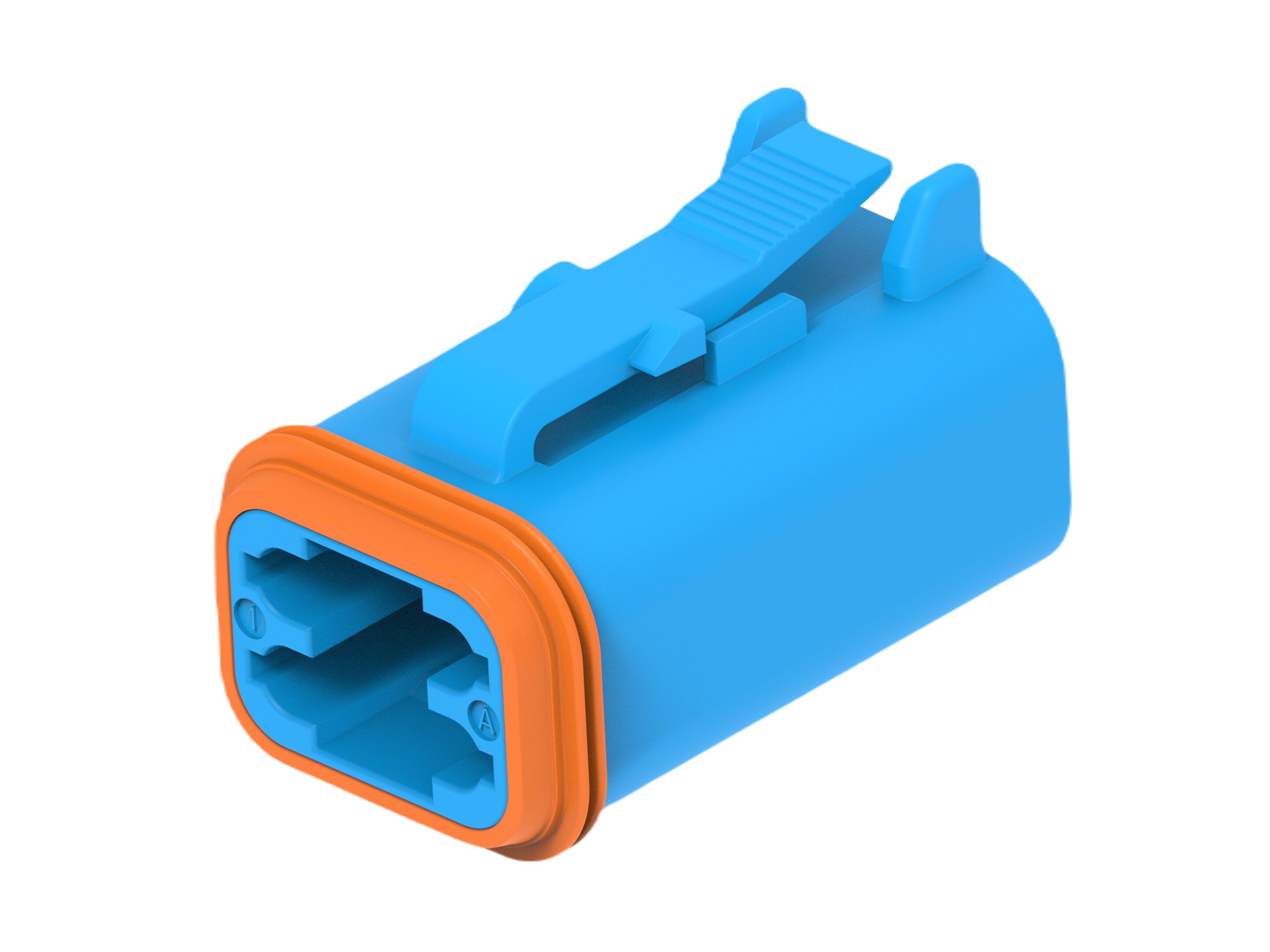 TE Connectivity, DT06-4S Automotive Connector Socket Blue Cable 4 Way, Cable Termination DT06-4S-TN07