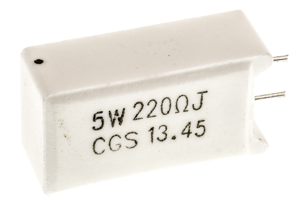 TE Connectivity 220Ω Metal Oxide Resistor 5W ±5% SQMR5220RJ