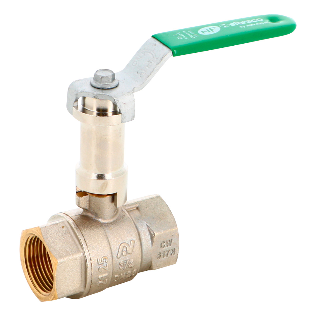 Sferaco Nickel Plated Brass Ball Valve, Ball Valve, Threaded, BSP 2in, 40bar Operating Pressure