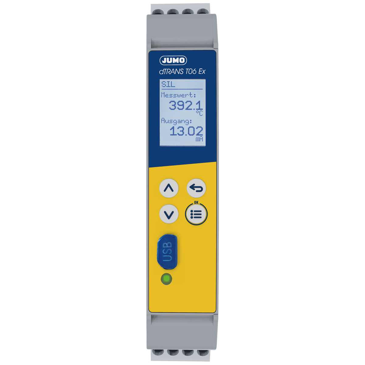 Jumo 707075 Temperature Transmitter Analog Input, 24 V dc
