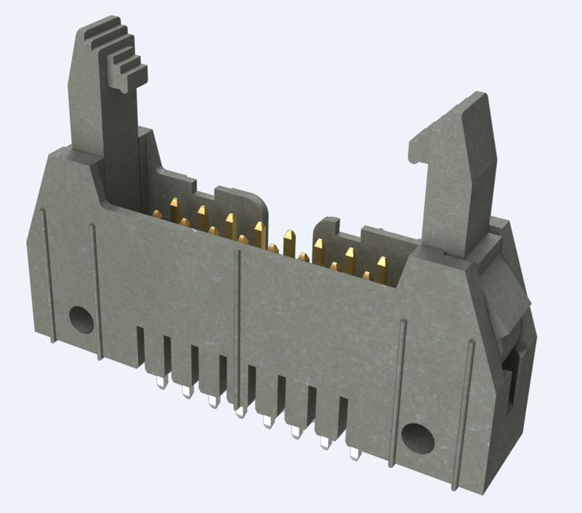 Amphenol ICC Quickie Series Straight Through Hole PCB Header, 16 Contact(s), 2.54 mm Pitch, 2 Row, Unshrouded
