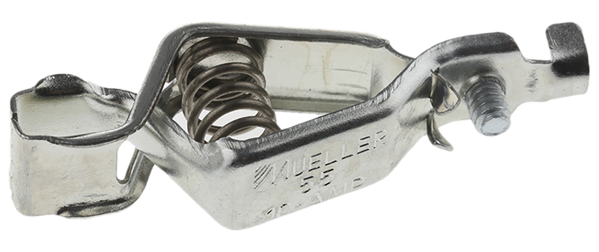Mueller Electric Crocodile Clip, Zinc-Plated Steel Contact, 10A