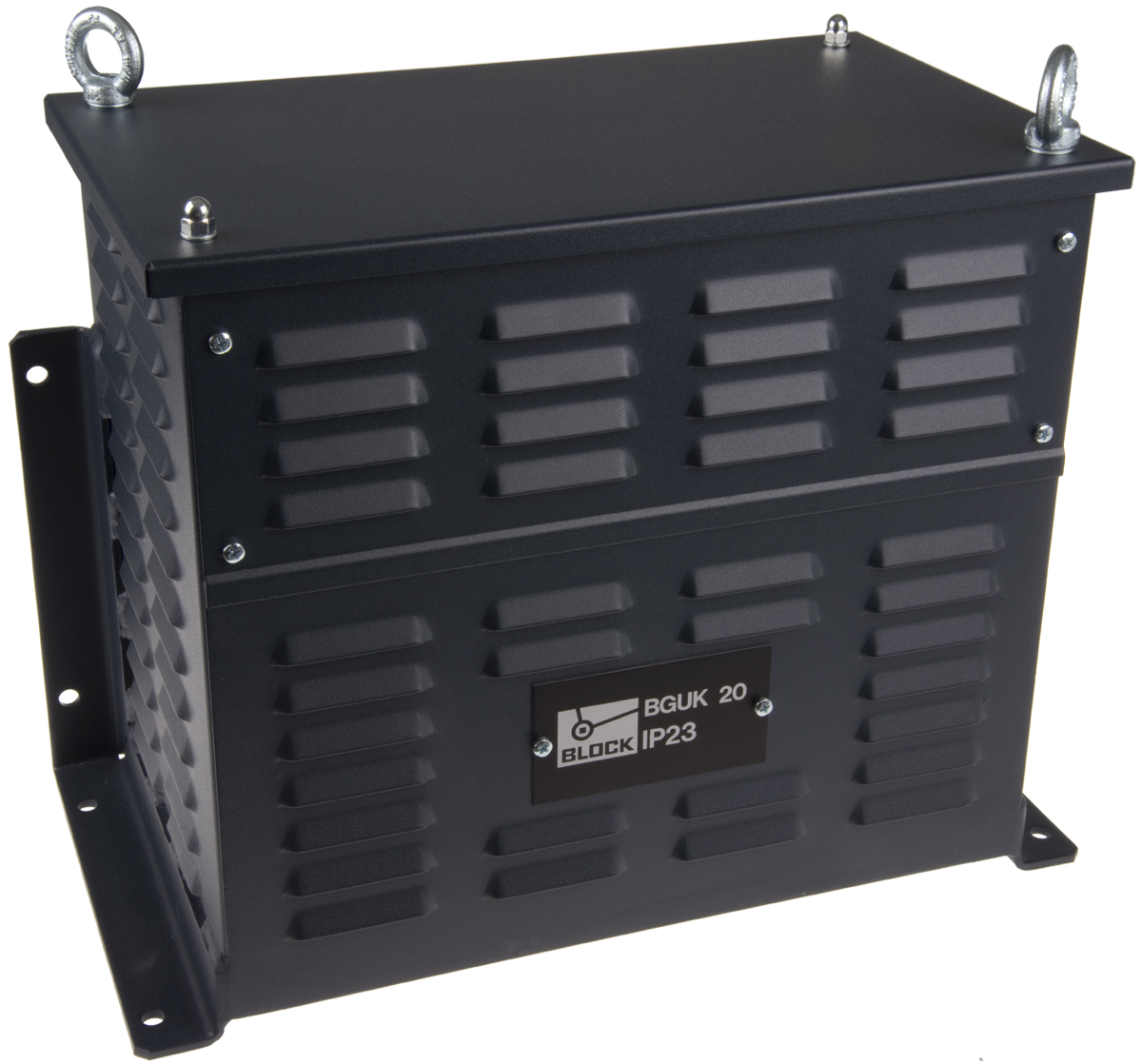 Block Blue Steel Power Supply Case, IP23, 230 x 420 x 365mm
