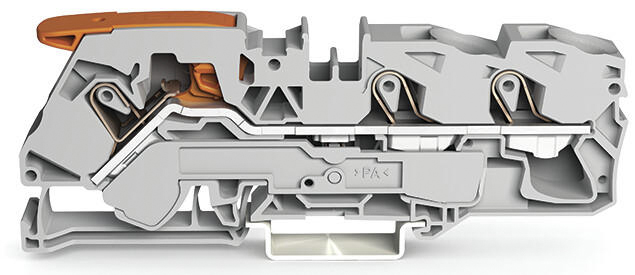 Wago TOPJOB S, 2116 Series Grey Feed Through Terminal Block, 16mm², Single-Level, Push-In Cage Clamp Termination, ATEX,