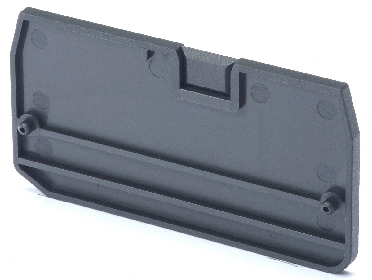Omron XW5E Series End Cover for Use with XW5G-P4.0-1.1-1 Grounding Terminal Block, XW5T-P4.0-1.1-1 Feed Through