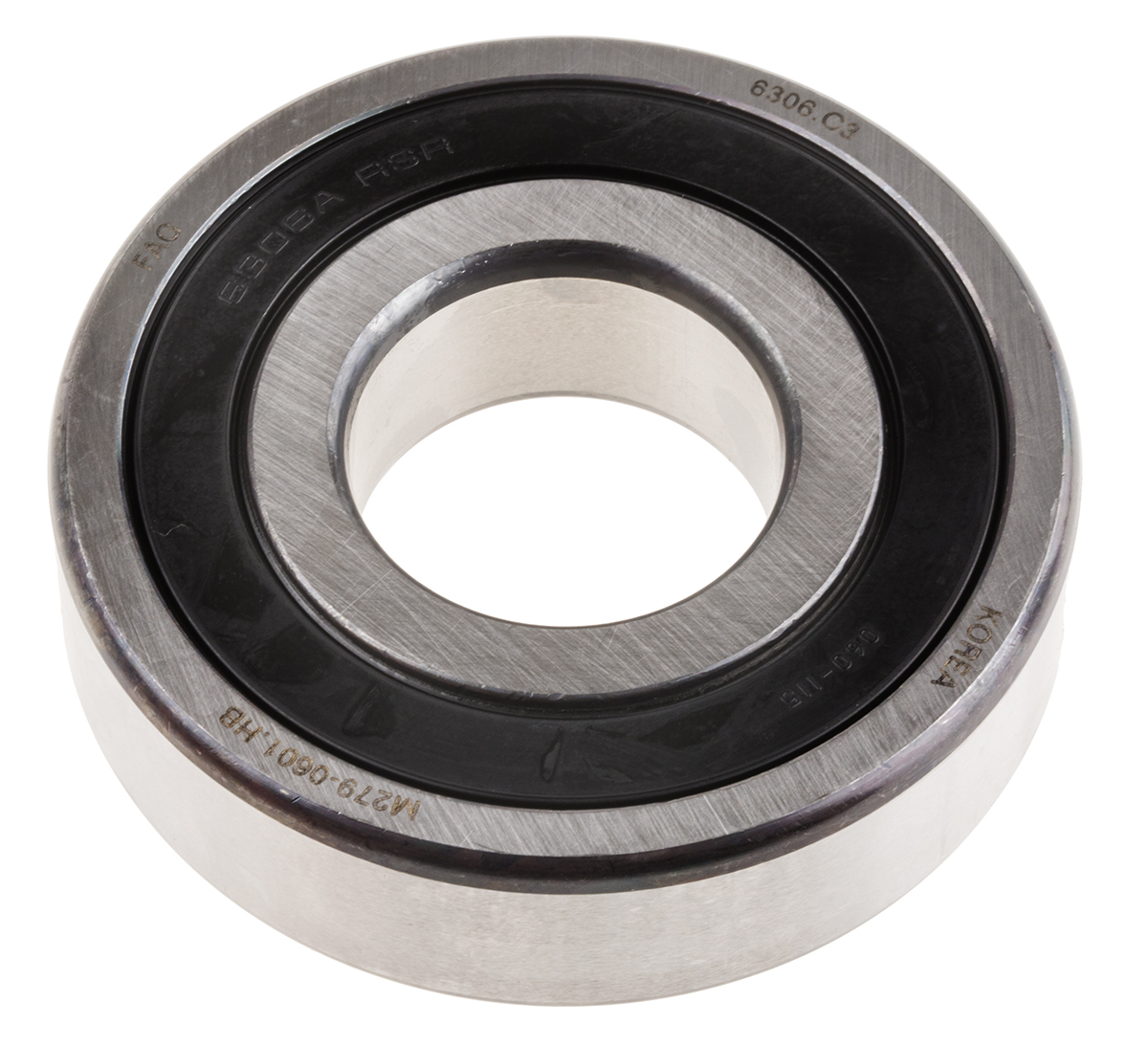 FAG 6306-2RSR-C3 1 Row Ball Bearing - 30 mm ID, 72 mm OD
