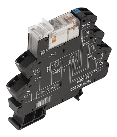 Weidmuller TRZ Series Interface Relay, DIN Rail Mount, 24V Coil, DPDT, 2-Pole