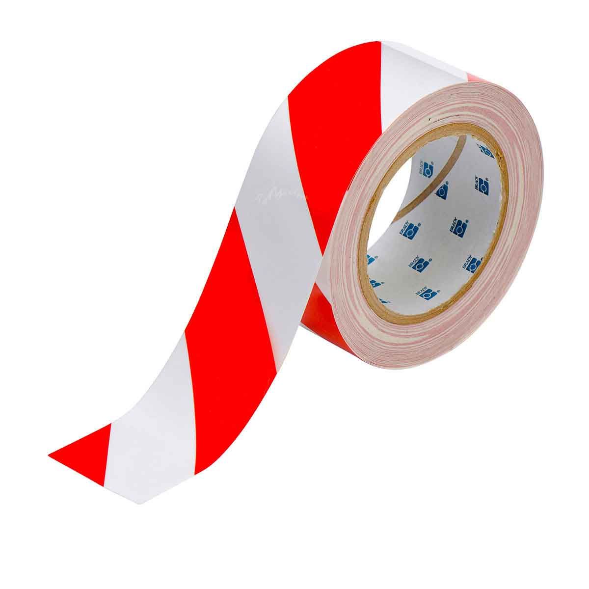 Brady Red, White Rubber 30.48m Floor Tape, 0.2mm Thickness