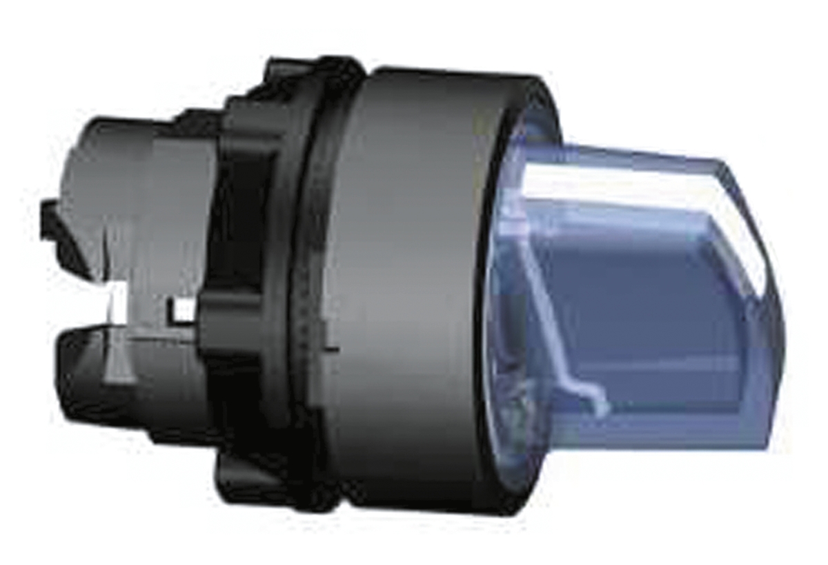 Schneider Electric Harmony XB5 Series 3 Position Selector Switch Head, 22mm Cutout, Blue Handle